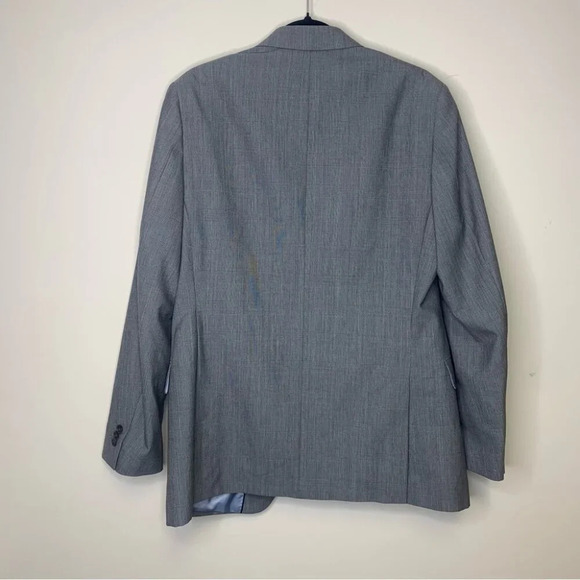 Banana Republic Grey Check Plaid Tailored Fit Vest Sport Coat Blazer Size 40R/S - Picture 7 of 16